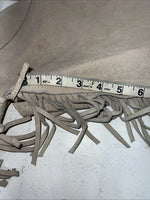 NOS Tan Show Chaps With Fringe Adjustable Waist 42” I-80