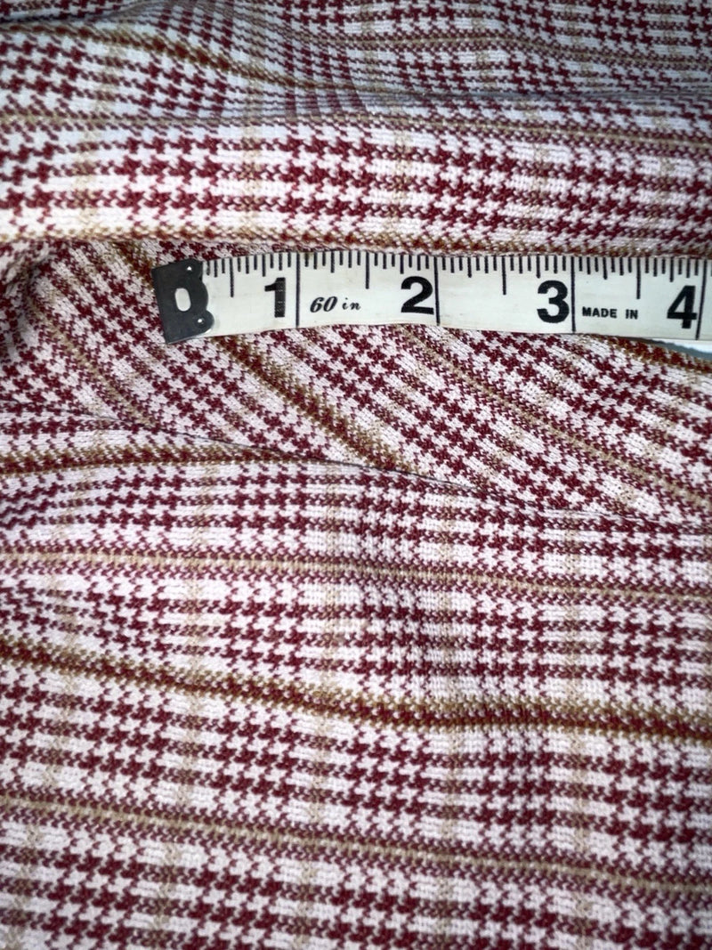 New Vintage Red Checkered Panhandle Slim Polyester Pants #8072 VV-107
