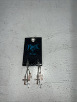 New Women’s Rock 47 Copper Silver Multi Cross Dangle Earrings. ER2664R47 A-72