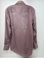 New Women’s Tem Tex Pink Deigned Long Sleeve Pearl Snap 14.5 II-5