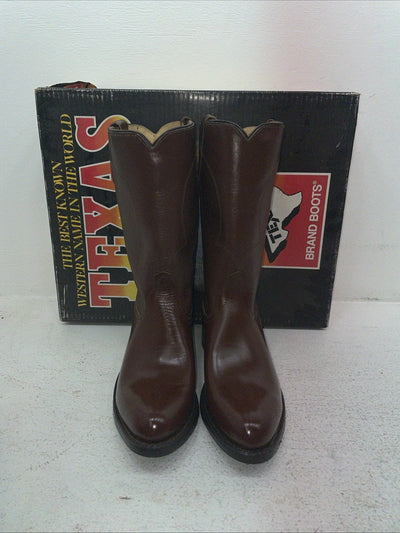 New Men’s Brown Texas Brand Cowboy Boots. 8311 8.5 8 1-2 D. 3-115