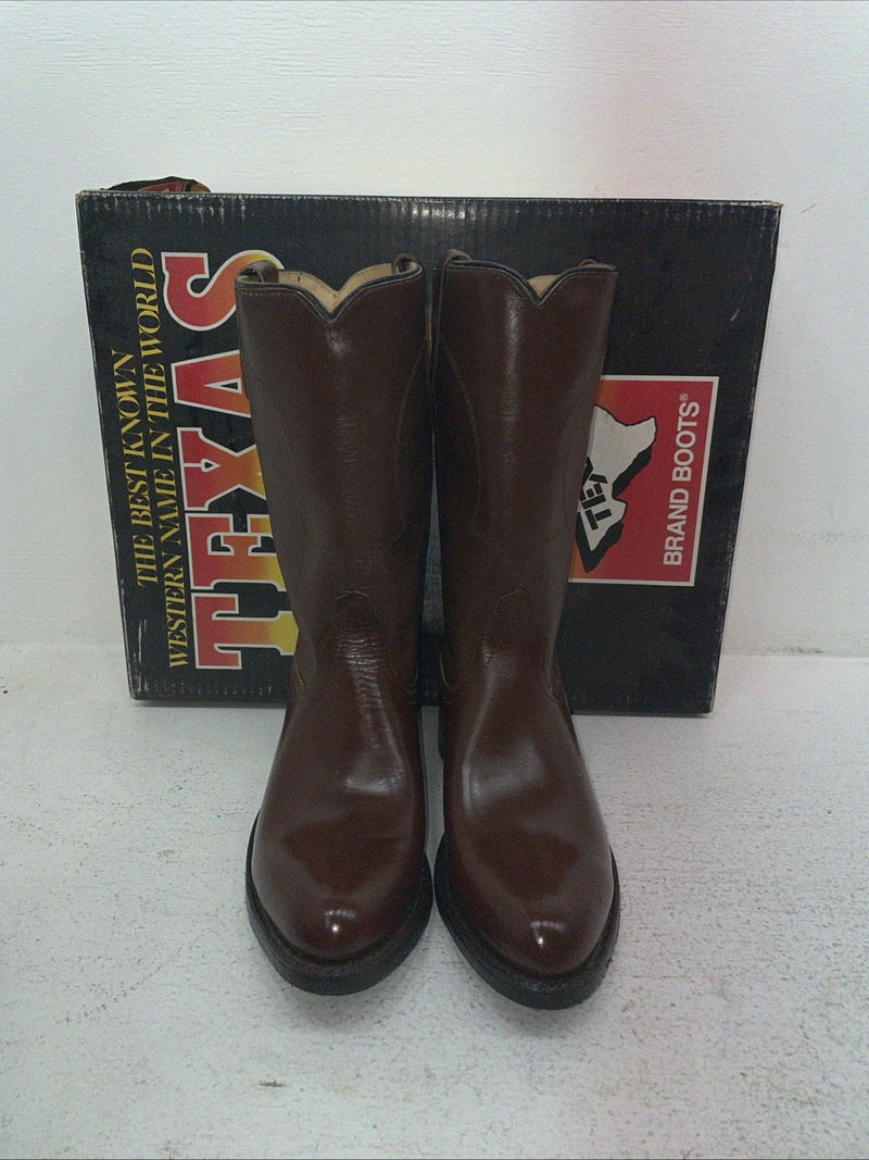 New Men’s Brown Texas Brand Cowboy Boots. 8311 8.5 8 1-2 D. 3-115