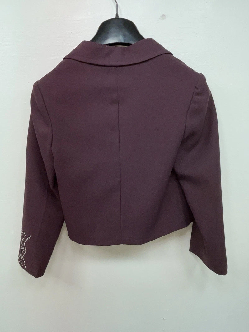 New Women’s Purple Cowboys Long Sleev Button Up Shirt S 3B-117