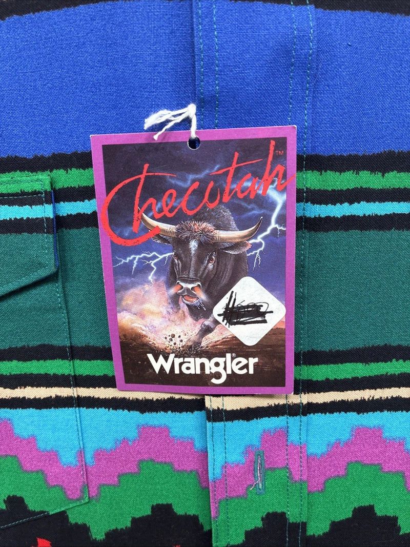 New Men’s Wrangler Multi Color Long Sleeve Button Up 16.5 Large Q-60