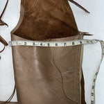 NOS Brown Show Chaps With Fringe Adjustable Waist 33” I-64