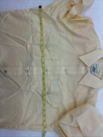 New Men’s Mesquite Yellow Long Sleeve Pearl Snap 16 X 35 Large CC-67