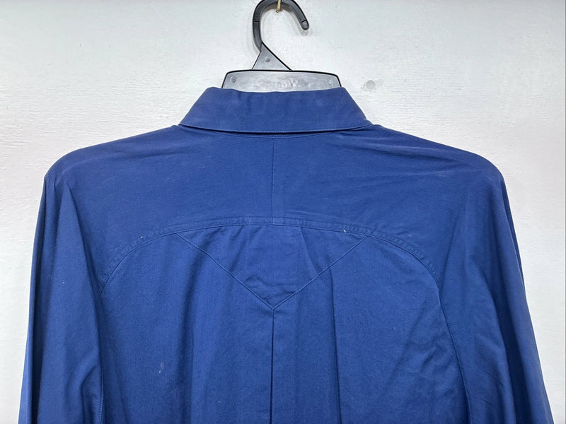New Womens Wrangler Blue Designed Long Sleeve Button Up Large II-86