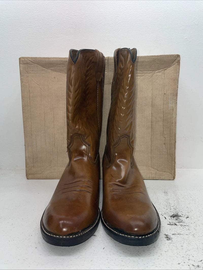 New Men’s Brown Texas Brand Cowboy Boots. 110651 13 D. 10-37