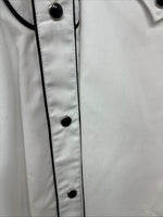New Women’s H Bar C White Long Sleeve Pearl Snap 14.5 MM-11
