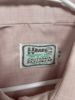 New Men’s H Bar C Pink Long Sleeve Pearl Snap 16 X 36 Large X-71