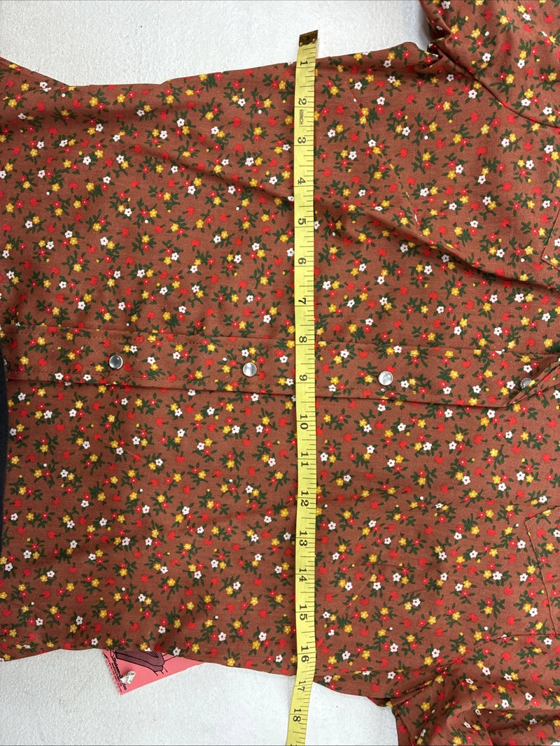 New Women’s Dickson Jenkins Floral Long Sleeve Pearl Snap Size 32 MM-50