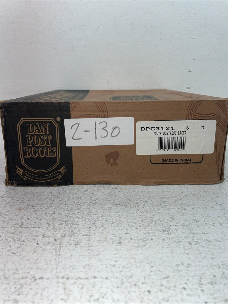 New Youth Brown Lace Up Dan Post Cowboy Boots. C 3121 6 D. 2-130