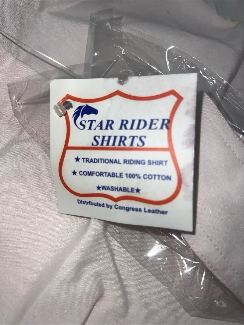 New Women’s Pink Star Rider English Traditional Riding Shirt. 18 #11349 A-137
