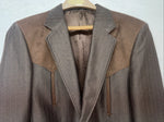 New Men’s Circle S Brown Suit Jacket 40 #25832 II-603