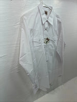 New Men’s ELY Cattleman White Long Sleeve Pearl Snap 16.5 X 36 Large AA-70