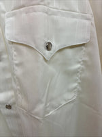 New Men’s Panhandle Slim Yellow Long Sleeve Strip Pearl Snap XL J-47