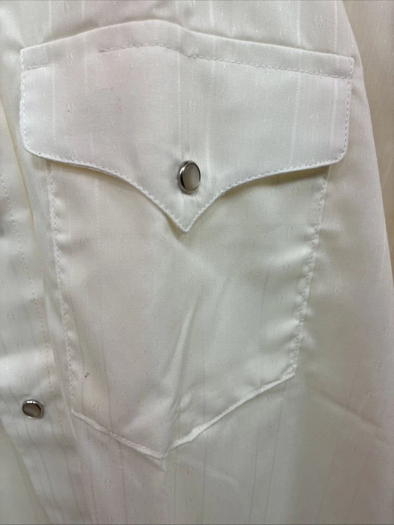 New Men’s Panhandle Slim Yellow Long Sleeve Strip Pearl Snap XL J-47