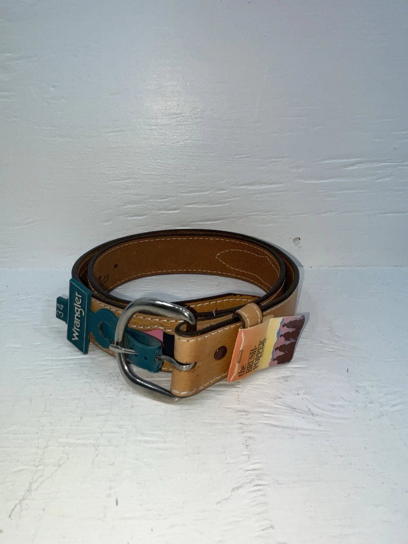 New Brown Genuine Leather Wrangler Color Stripes 34” Belt #621015 JJ-10