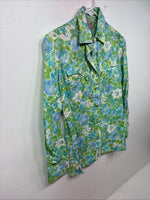 New Kids Rockmount Green Floral Long Sleeve Pearl Snap 8/30 LL-74