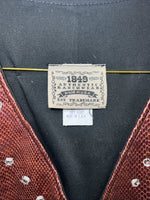 New Women’s 1849 Authentic Ranchwear Brown Snakeskin Show Vest Medium H-604