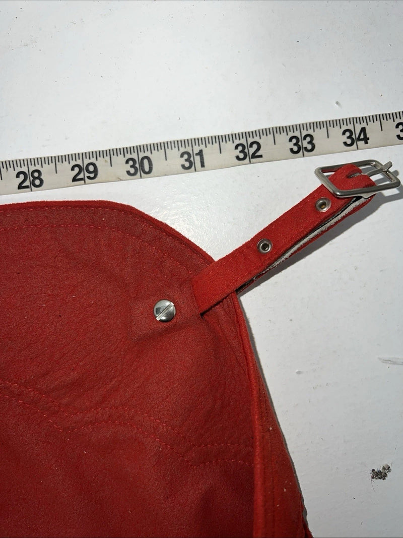 NOS Red Show Chaps Adjustable Waist 34” N-30
