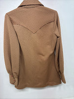 New Women’s Panhandle Slim Brown Half Zip Long Sleeve Size 10 TT-56