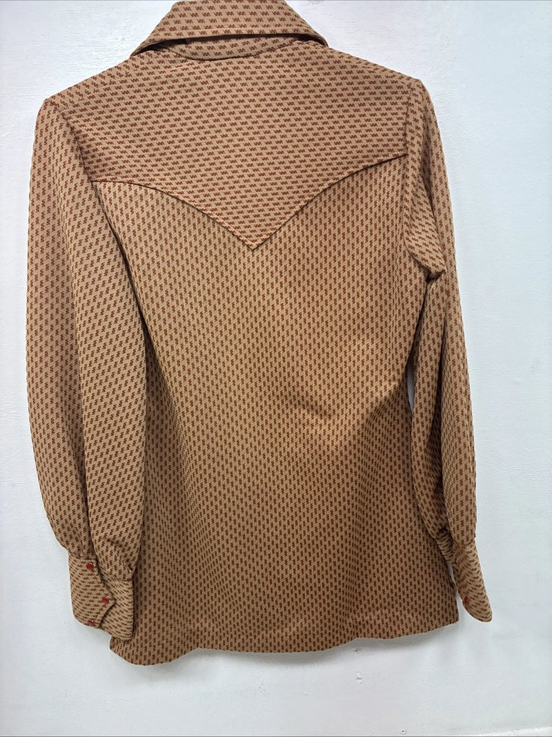New Women’s Panhandle Slim Brown Half Zip Long Sleeve Size 10 TT-56