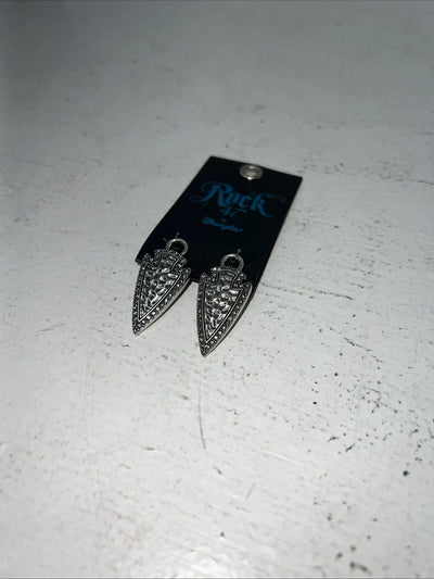 New Women’s Rock 47 Triangle Silver Dangle Earrings. ER2403R47 A-71