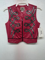 New Women’s Pink 1849 Authentic Ranchwear Western Show Vest XXS E-605