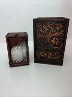 New Western Moments Bathroom Set Waste Basket And Toilet Brush #94944 3C-28