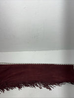 New Burgundy Congress Leather Show Chaps With Fringe Adjustable Waist 42” N-35