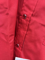 New Men’s ELY Cattleman Red Short Sleeve Pearl Snap 16 Large CC-13