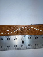 New Brown Genuine Leather Tooled 32” Belt #1442B Z-62