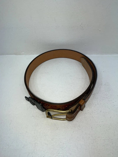 New Brown Genuine Leather Circle Y Tooled 30” Belt #9290 Z-94