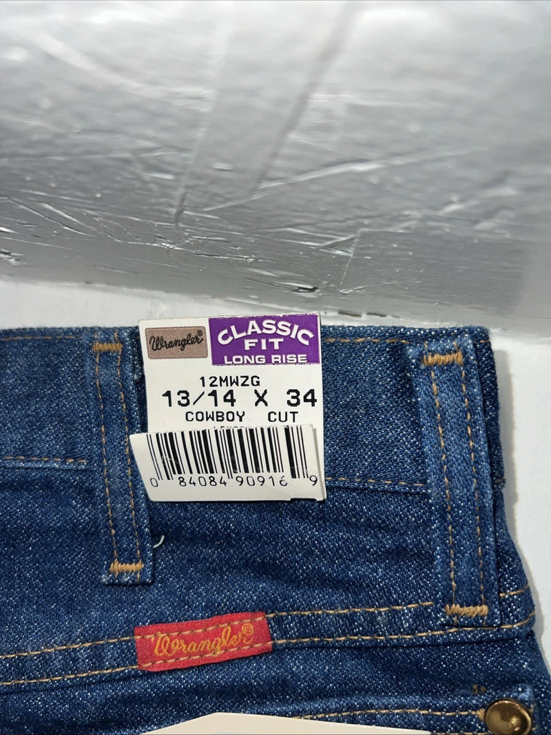 New Men’s Cowboy Cut Classic Fit Wrangler Denim Jeans. 13/14x34 G-13