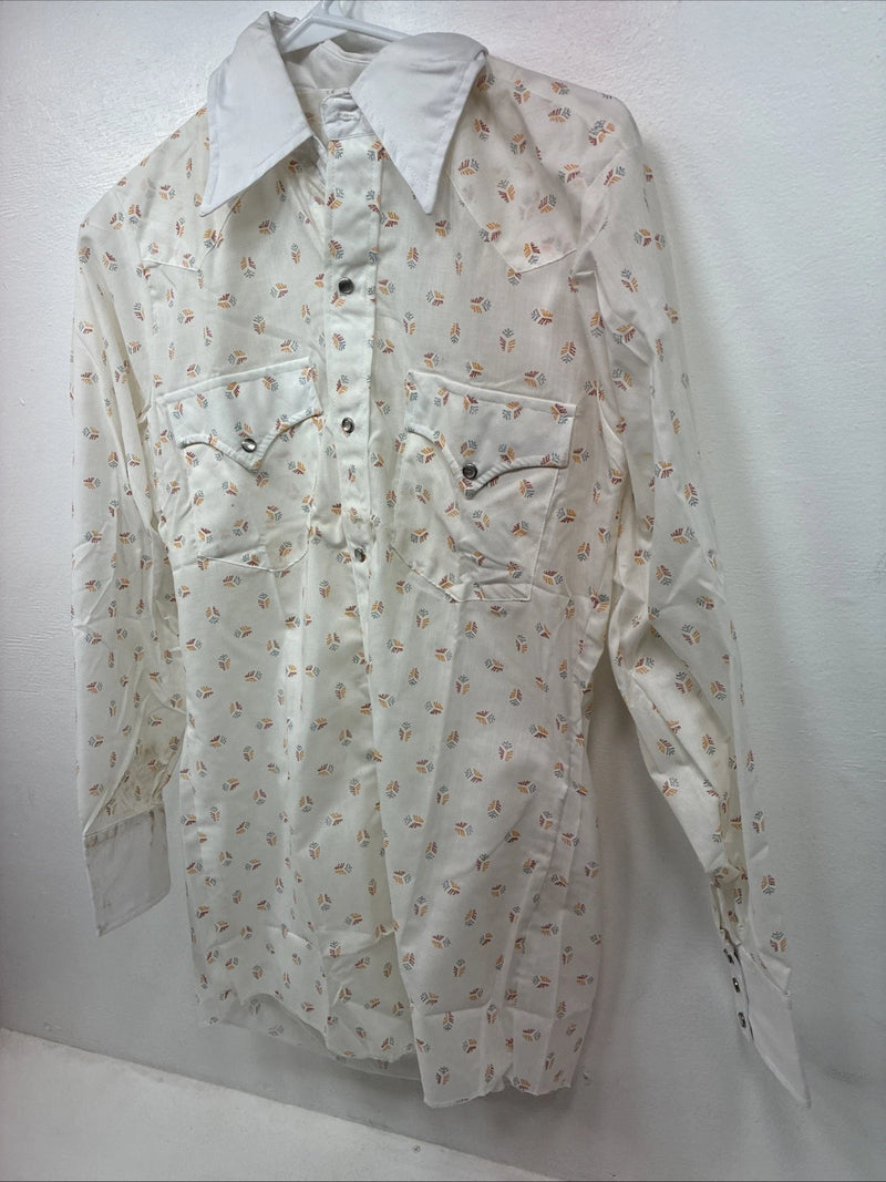New Women’s Dickson Jenkins Floral Long Sleeve Pearl Snap 15 Large LL-88