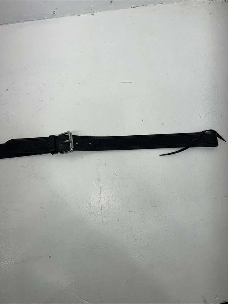 New Tough 1 Black Leather 1 1/2” Back Flank Cinch W/roller Buckles S-51