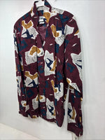 New Women’s Cowboy Threads Multicolor Design Long Sleeve Button Up Large MM-133