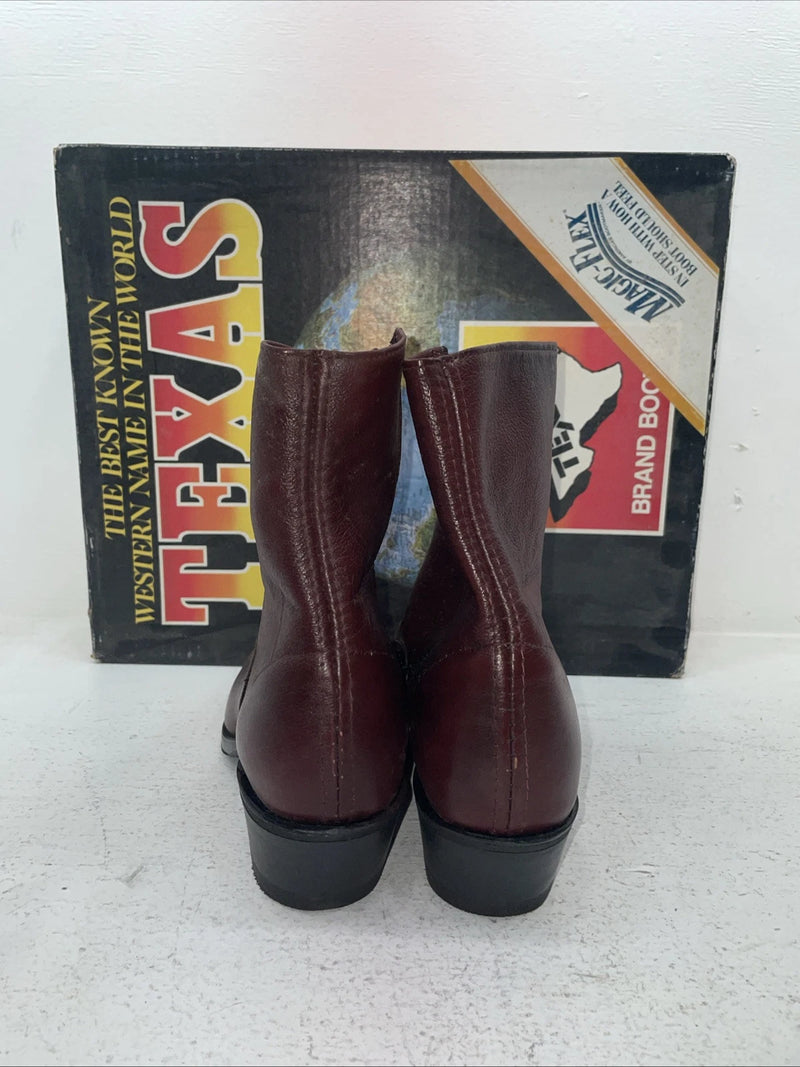 New Men’s Red Texas Brand Cowboy Boots. M 3739.5 9 1/2 D. 5-46
