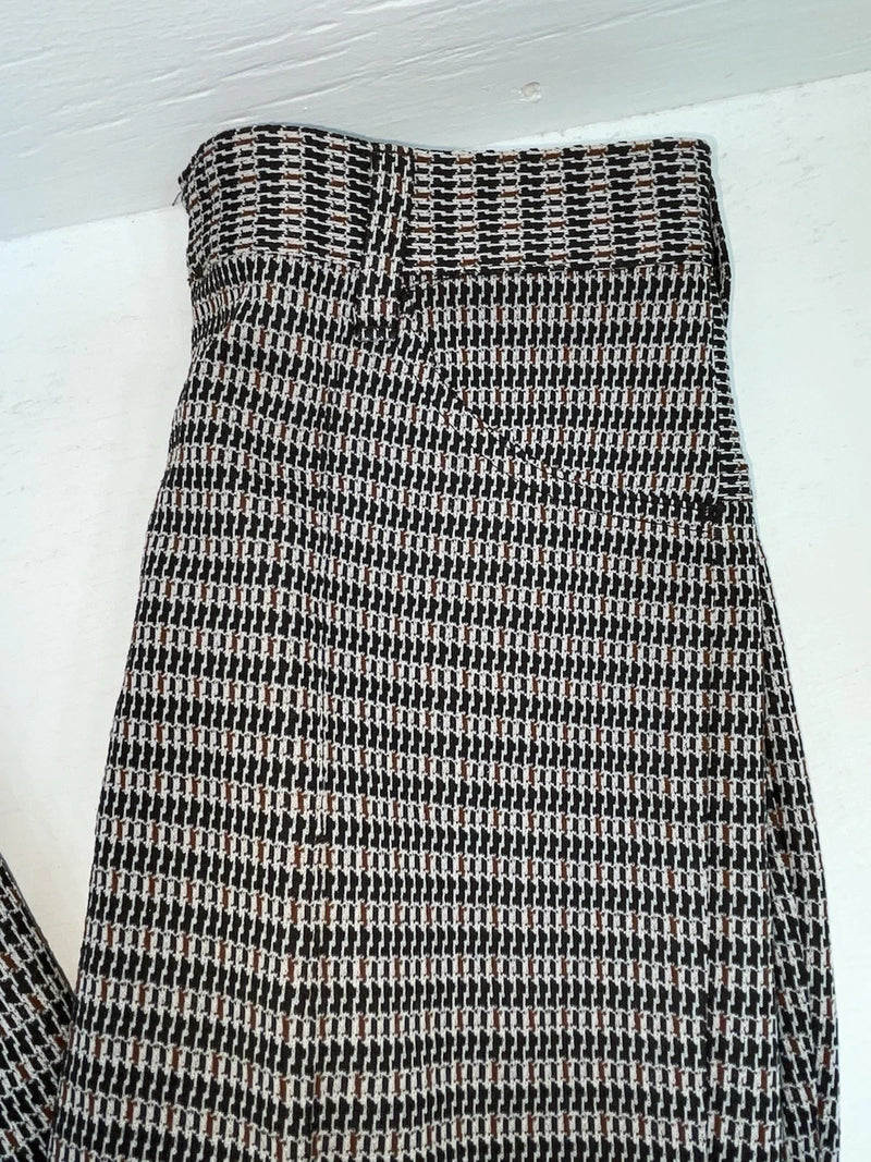New Vintage Black Striped Panhandle Slim Polyester Pants #8076 OO-93