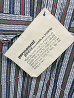 New Men’s RocketMount multicolor Stripe Long Sleeve Pearl Snap XL M-61