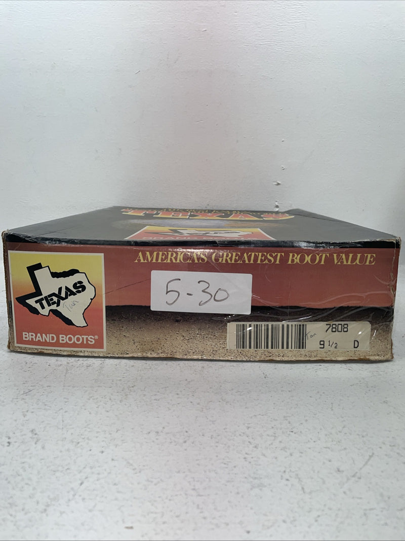 New Men’s Brown Texas Brand Cowboy Boots. 7808 9.5 9 1/2 D. 5-30