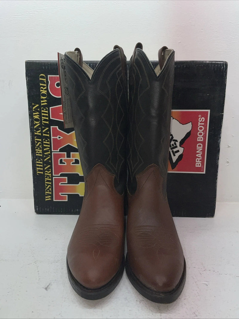 New Men’s Brown Texas Brand Cowboy Boots. 5101 10 E E. 6-64