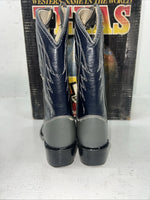 New Children’s Blue And Gray Texas Brand Cowboy Boots. 2102 11.5 11 1/2 D. 24-90