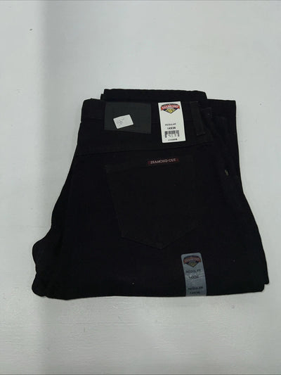 New Women’s Black Diamond Cut Regular Fit Gusset Denim Jeans. 14x36 L-1