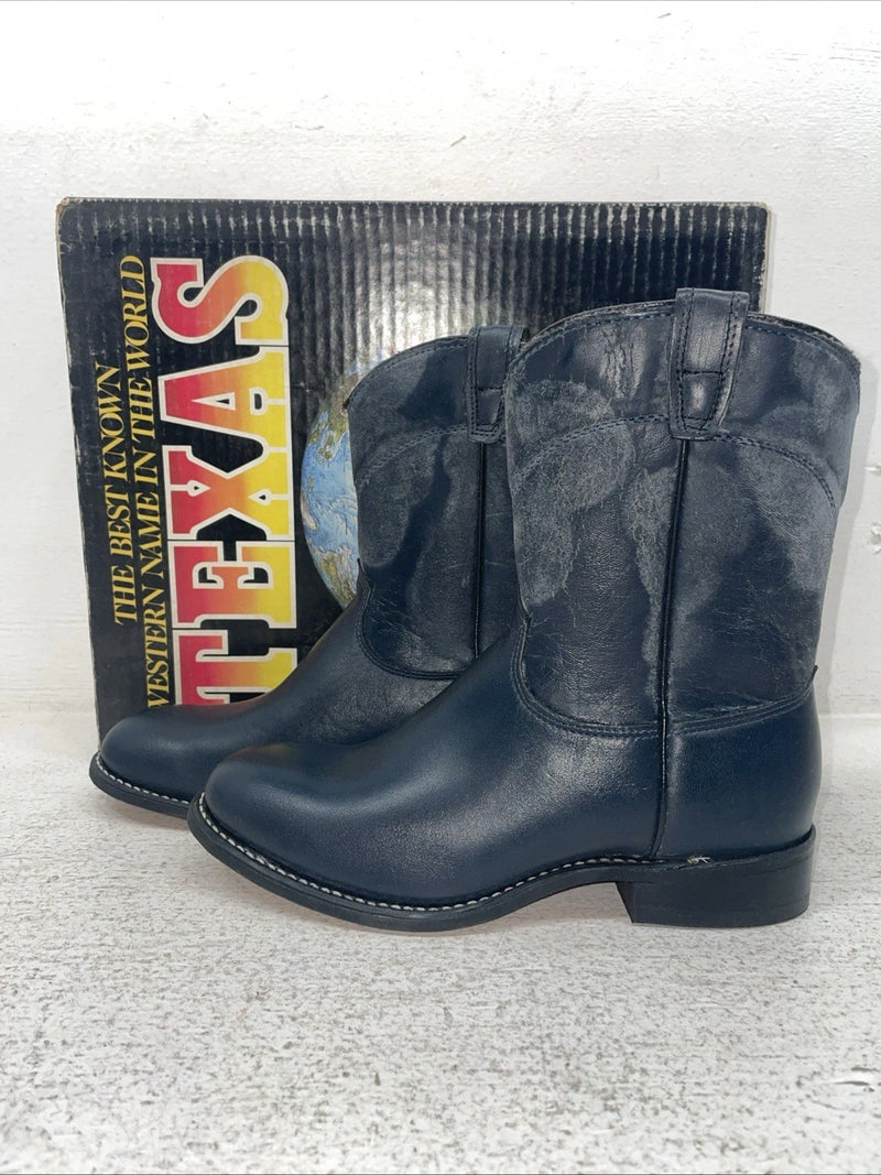 New Youth Grey Texas Brand Cowboy Boots. 3205 4 D. 22-59