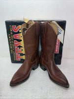 New Men’s Brown Texas Brand Cowboy Boots. 7864 8 D. 1-94