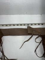 NOS Brown Show Chaps With Fringe Adjustable Waist 33” I-64