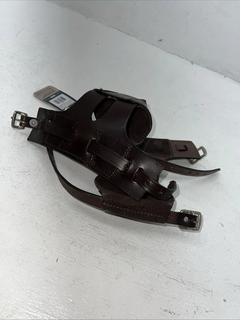 New Tough 1 Brown Leather Skid Boots With Lined Heel Cup #66-5500 G-501