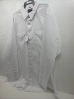 New Men’s White Horse White Long Sleeve Pearl Snap 3XL E-17